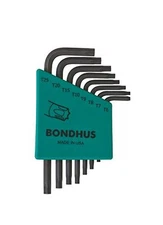 Bondhus 31732 Set of 8 Star L-wrenches, Short Length, T6-T25