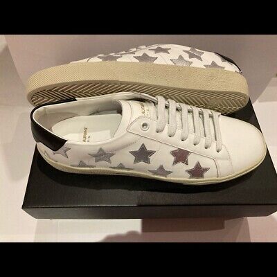 YSL Old Rose Stars Court Sneakers 38 – THE CLOSET
