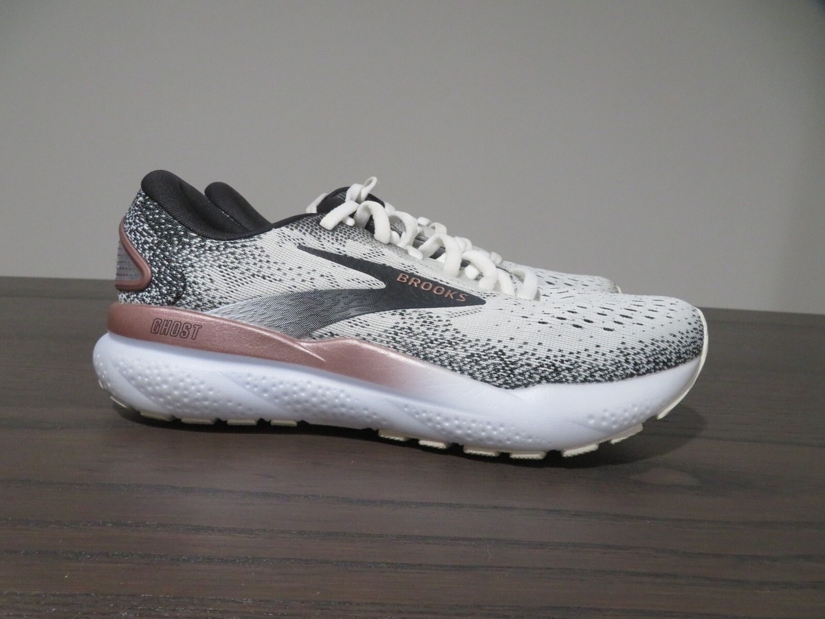 Brooks Ghost 16 Womens Shoes White Sneaker Running Walking 1204071B105 Gym