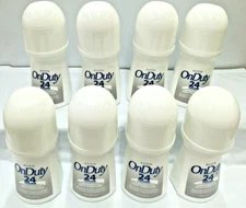 8-Avon ON DUTY 24 HOURS UNSCENTED  Roll-on Deodorant 2.6oz