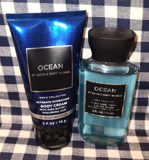 2 Piece NEW Men's OCEAN Gel  Cream TRAVEL Set Bath  Body Works