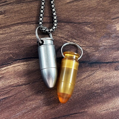 PEI Titanium Waterproof Pill Holder Case Organizer Container Keychain EDC Gift - Picture 2 of 18