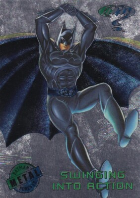 1995 Metal Batman Forever Silver Flasher #8 Swinging into Action