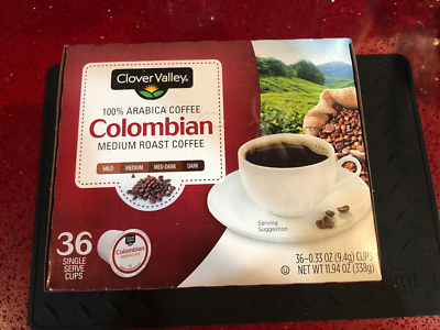 CLOVER VALLEY 100% ARABICA COLOMBIAN BLEND MEDIUM ROAST KCUPS 36CT