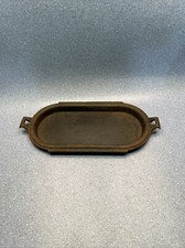 Antique Cast Iron No.7 Gate Marked Oval Griddle Sad Iron Heater Fish Unrestored