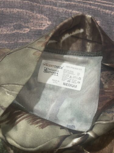 Realtree Talent Sport Camo Shirt Men M Timber Camouflage Scent Check Made In USA - Picture 7 of 7