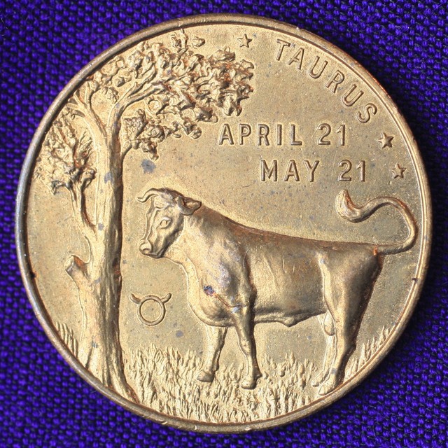 Vintage Taurus Astrology Lucky Day Number Medallion You Can Be Original Vintage Taurus Astrology Lucky Day Number Medallion You Can Be Original