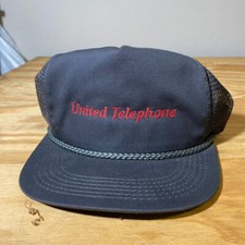 Vintage United Telephone Mesh Snapback Trucker Cap New/Old Stock USA MADE Unitog