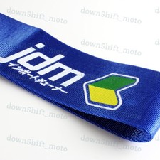 Jdm Racing Beginner High Strength Blue Towing Strap Hook For Frontrear Bumper