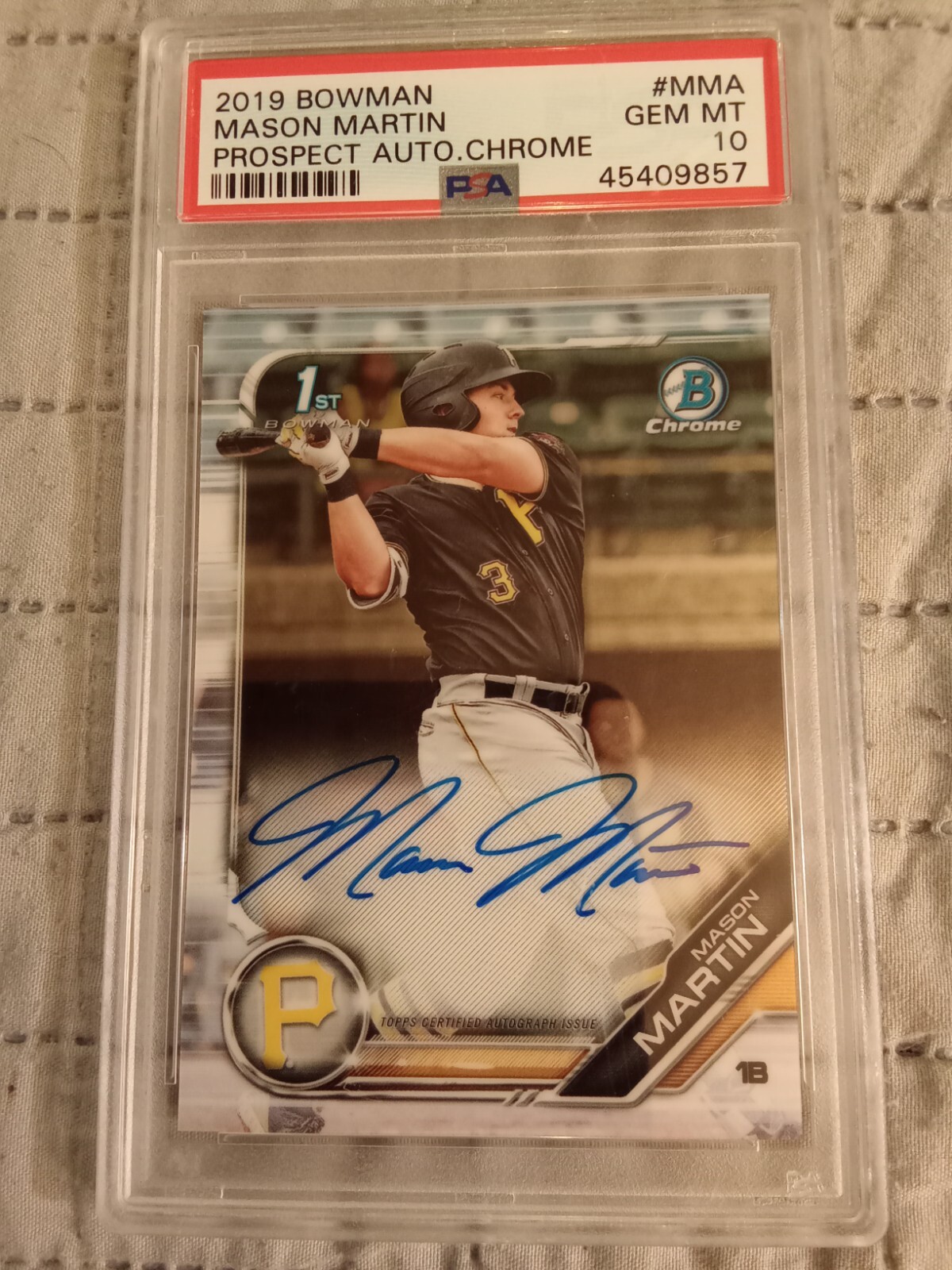 2019 Bowman Chrome Mason Martin AUTOGRAPH #CPA-MMA Graded PSA 10 Baseball