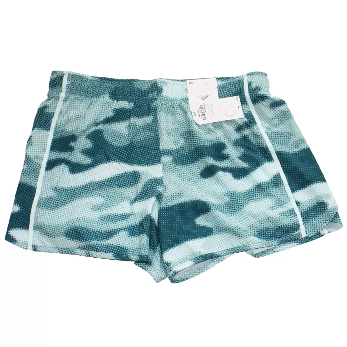 Xersion Women's Green Camo Activewear Shorts Mid Rise Running Lined Medium