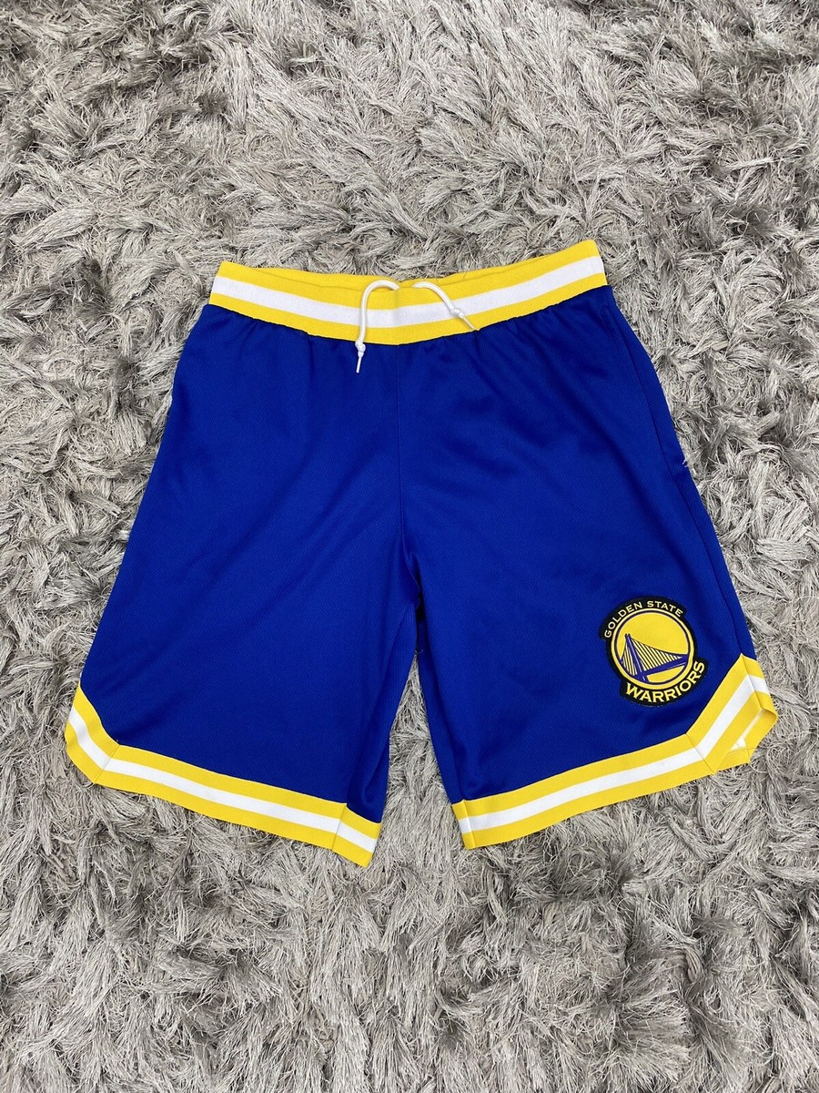 Vintage Golden State Warriors NBA Basketball Shorts Mens Sz M Blue Yellow  32x11