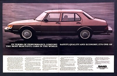 1981 Saab 900 Sedan photo ''Intelligent Design'' 2-page vintage print ad