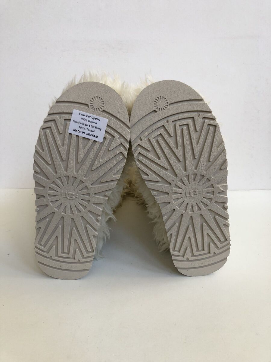 UGG FLUFF MOMMA SUGAR WHITE FAUX FUR BOOTS US 9 / EU 40/ UK UGG FLUFF MOMMA SUGAR WHITE FAUX FUR BOOTS US 9 / EU 40/ UK