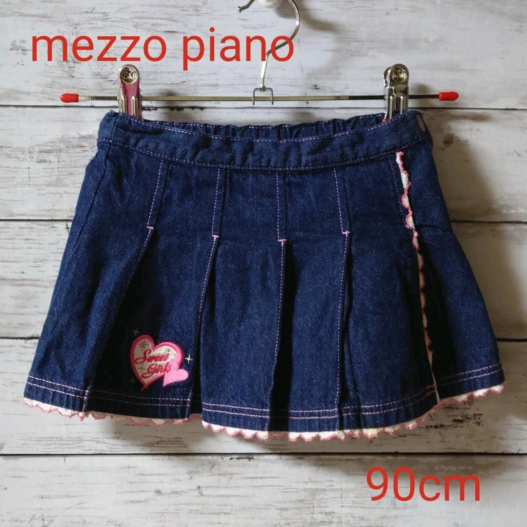 Mezzo Piano Kids Denim Pleated Skirt Kawaii 90cm #5203 | eBay