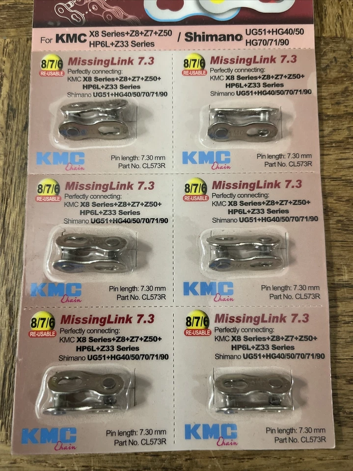 Cadena KMC 8/7/6 eslabón perdido 7,3 Foto 3 de 4