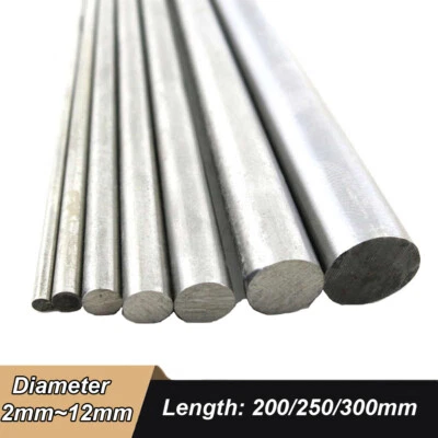 Mild Steel Rod Bar Round Solid Metal Working 2 to 12mm Diameter 200~300mm Long - Image 1 of 4