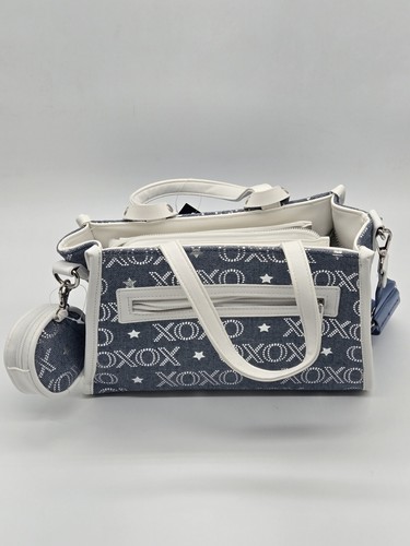 XOXO Women's Mini Purse/Tote Bag - Print/White With A XOXO Logo - XOH - 464 - Picture 5 of 12