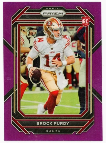 2022 Panini Prizm Brock Purdy Purple Refractor Rookie Card RC /125 #353 49ers