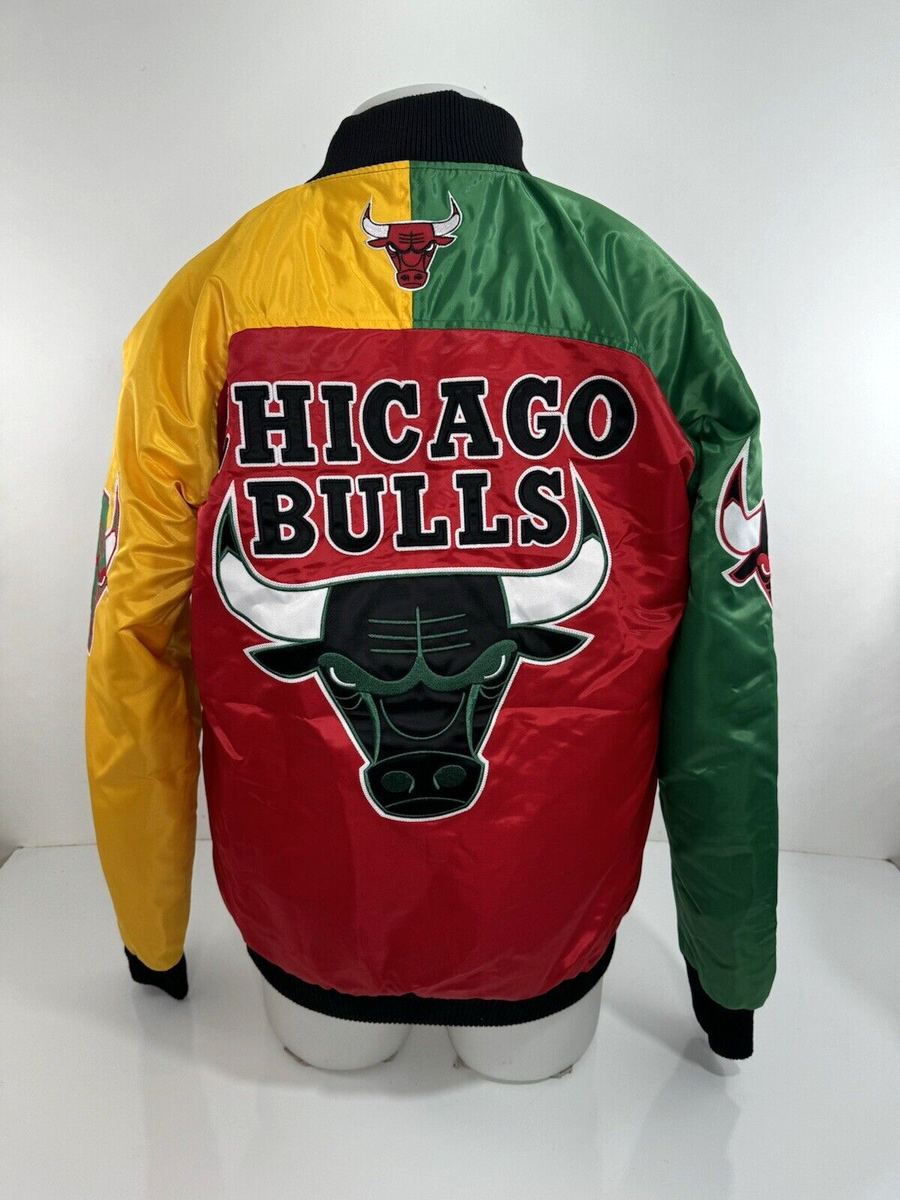 CHICAGO BULLS / STARTER - Vintage Shiny Satin Look S Jacket