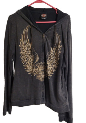 Womens Harley Davidson 2XL hooded J & L Sioux Falls SD Dealer Sweatshirt