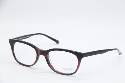NEW VANNI V3655 A312 BLACK BROWN PURPLE AUTHENTIC EYEGLASSES FRAMES  50-19