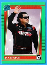 2022 Panini Donruss Racing Lime Green Rated Rookie BJ McLeod #26