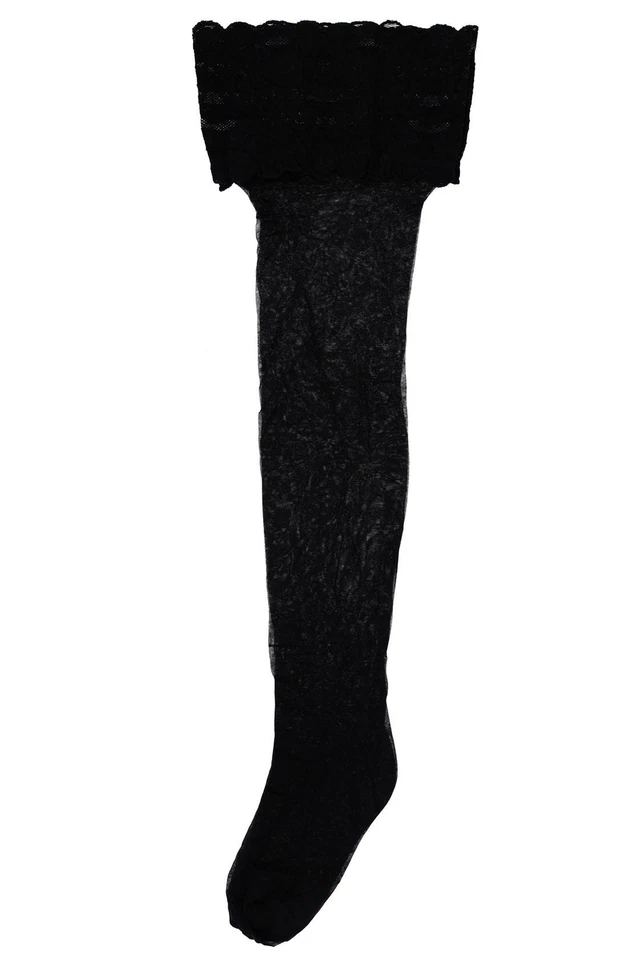 Wolford 255853 Women's Satin Touch Evening Thigh Highs Hosiery Black Nip Size S - Image 2 of 2