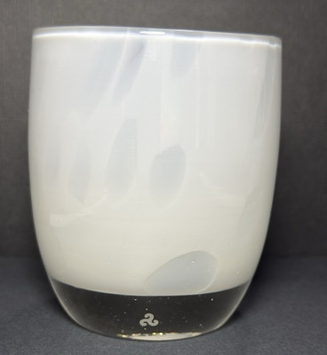 Glassybaby Candle Holder EMBRACE White Glass Votive Holder Pre Triskelion 1956