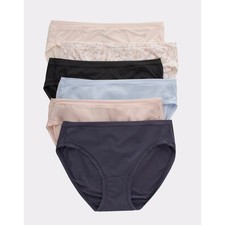 Hanes Bikini 6-Pack Panties Comfort XL Fit Microfiber Stretch Womens Underwear