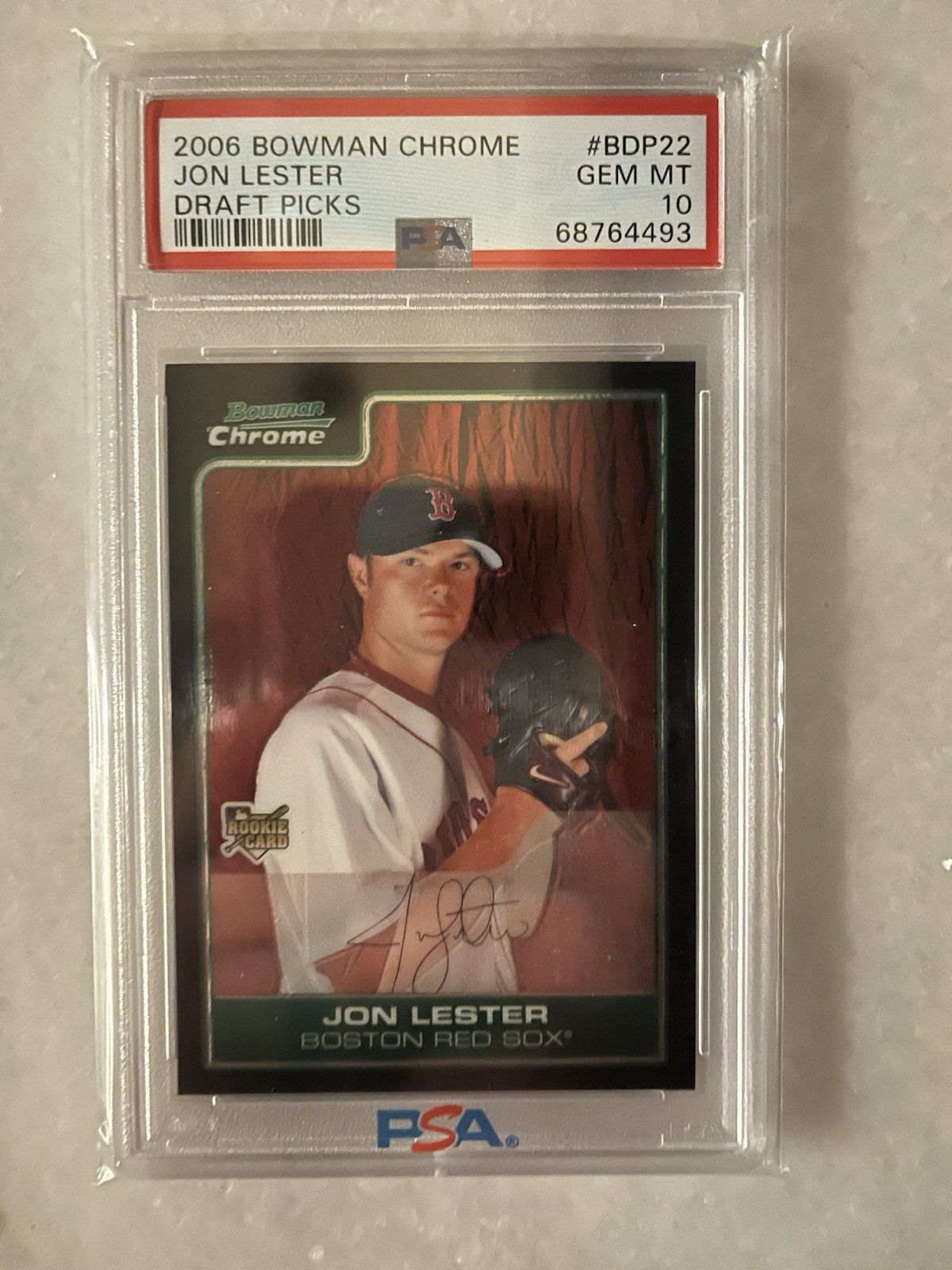 2006 Bowman Draft Picks & Prospects Chrome Jon Lester #BDP22 PSA 10 HOF RC