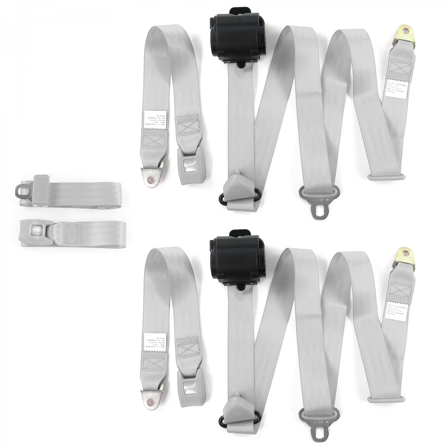 Ford Thunderbird 1961 - 1966 Standard 3pt G/G Retractable Bench Seat Belt Kit - 