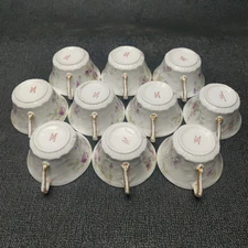 1903 Theodore Haviland Limoges Pink Purple Roses Schleiger 150 Cup