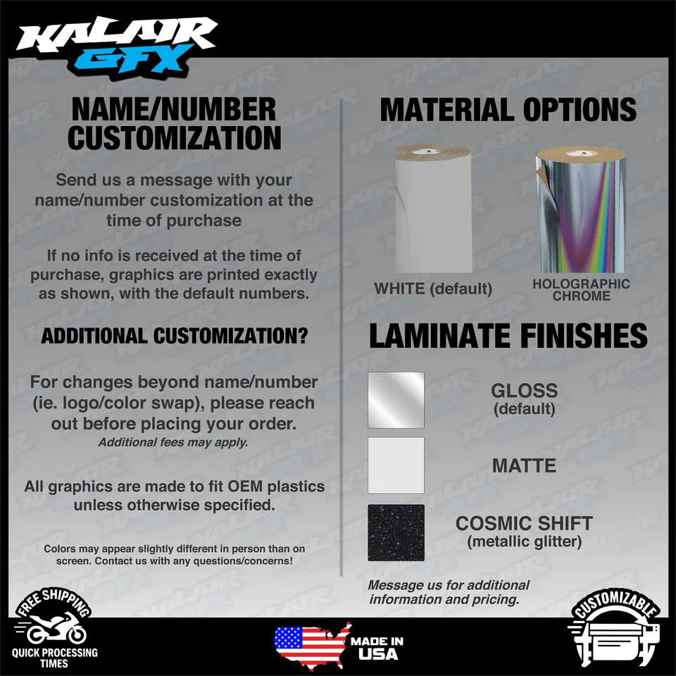 Kalair GFX Graphics Kit for KX450 2019-2023 and KX250 2021-24 Axis-GREN SFT - Image 2 of 4