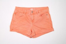 Old Navy Women's Size 8 Boyfriend Coral Cuffed Denim Shorts Mid Rise