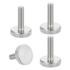 M6x20mm Knurled Thumb Screws, 20mm Dia. Stainless Diamond Knurled Screw, 4 Pcs