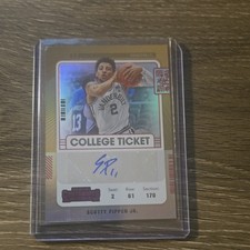 Panini Chronicles Draft Picks Scotty Pippen Jr. College Ticket Auto CT-SPJ