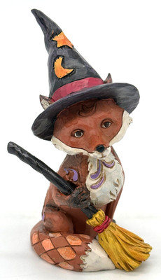 Jim Shore Heartwood Creek Fox in Witch Hat Mini Figurine 6001552 Enesco 2018
