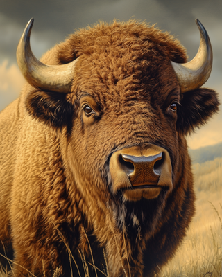 #ad #ad 8x10 Bison portrait prairie wildlife realism 898899603 $6.95