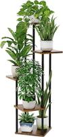 Bamworld BlumenstäNder PflanzenstäNder Pflanzenregal Aus Holz Und Metall – Moder