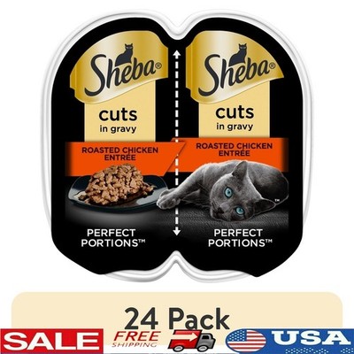 Wet Cat Food Chicken Cuts in Gravy Perfect Portions Nutrient Rich Adult 