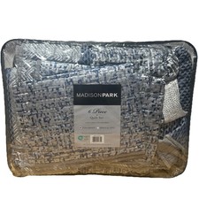 Madison Park Blue Harmony Jacquard Coverlet 6pc Set - Full/Queen Size