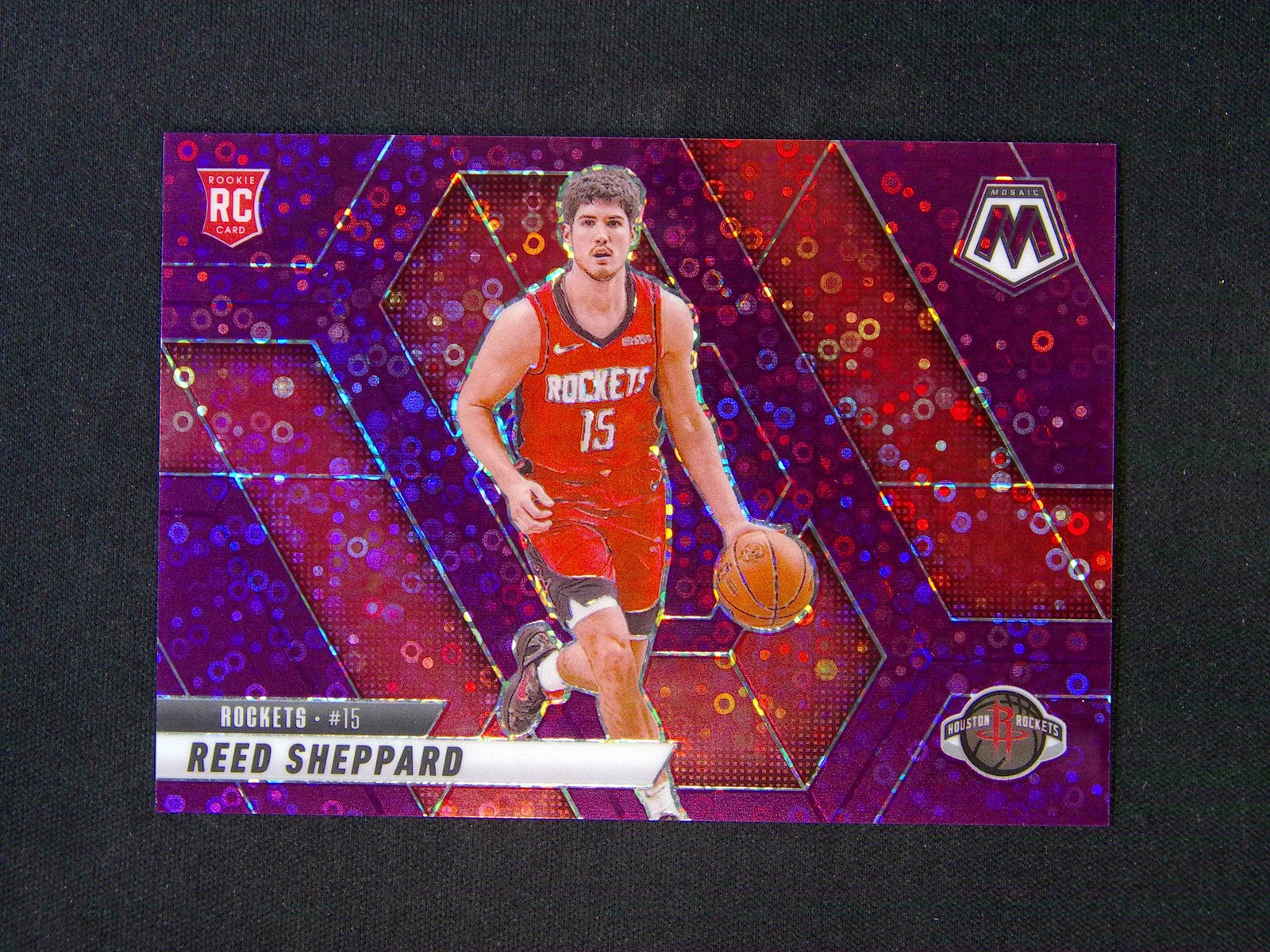 2024-25 Panini Mosaic Reed Sheppard #249 RC Rookie Fast Break Purple /50