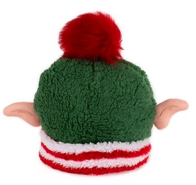 Ugly Christmas Hat Holiday Time Elf Ears Sherpa Striped Adjustable One Size