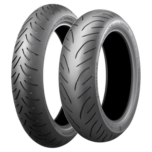 TYRE PAIR BRIDGESTONE 110/70-12 47L BATTLAX SC1 + 160/60-15 67H BATTLAX SC2