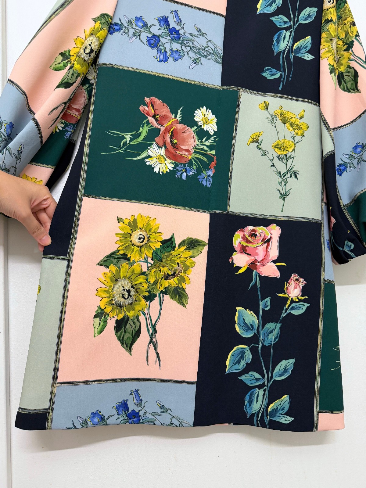 Lela Rose Floral Portrait Patchwork Print Balloon… - image 12