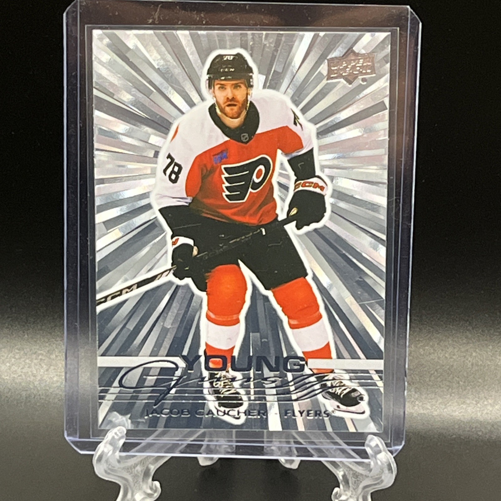 2025-26 Upper Deck Young Guns Silver Outburst #225 Jacob Gaucher - Philadelphia