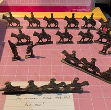 Cast Iron Toy Soldiers Cavalry 1905-1915 Mounted and Foot Figures Lot