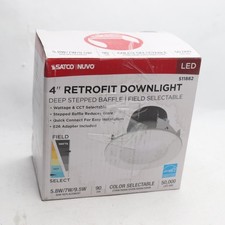 Satco Field Selectable LED Downlight Retrofit 4" S11882