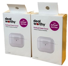 Deal Worthy Earbud Case Cover for Airpods 3rd Gen Clear Lot Of 2 NIB